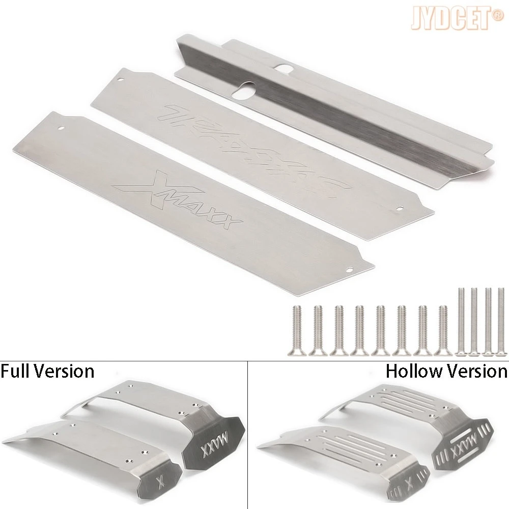 

Передний и задний корпус #7744 из нержавеющей стали, бронированная противоскользящая пластина, комплект защиты для радиоуправляемого автомобиля Traxxas 1/5 X-Maxx 6S 8S 77086-4