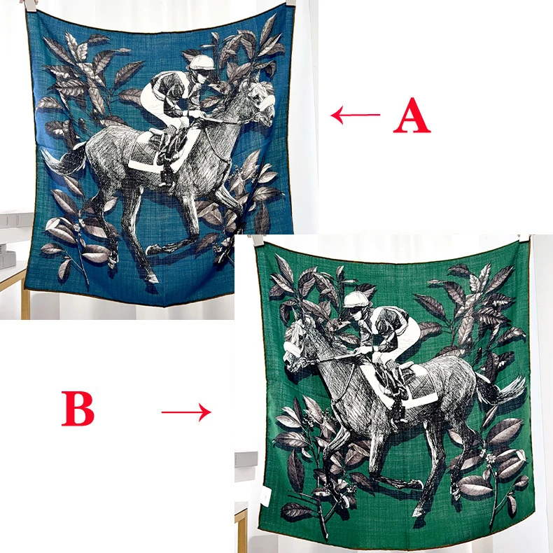 

Double Sided Winter Warm Scarf 65CM Luxury Designers Square Bandanas Women Clothing Neck Accessories Christmas Lover Gift