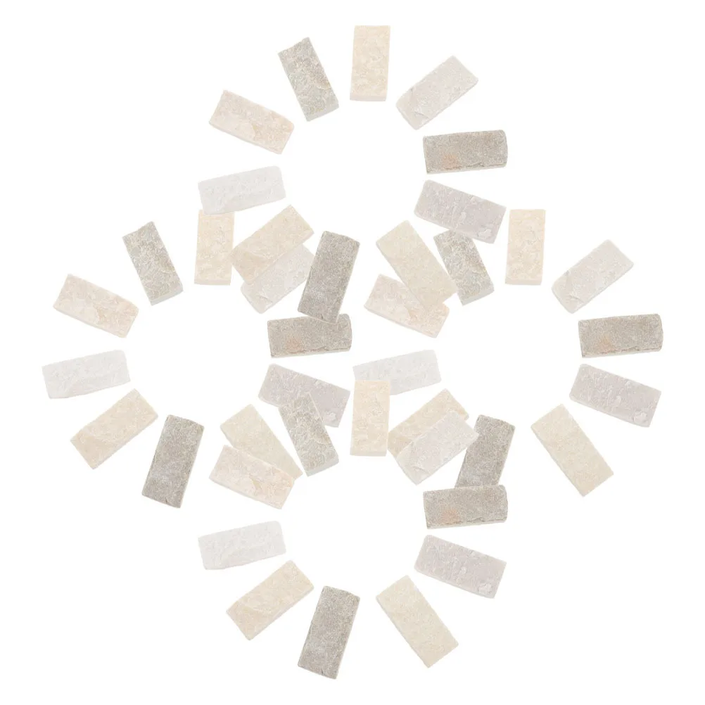 40 Uds Mini ladrillos para paisajismo, ladrillos de jardín para arquitectura, materiales Diorama, ladrillo de simulación, rocas decorativas, pecera