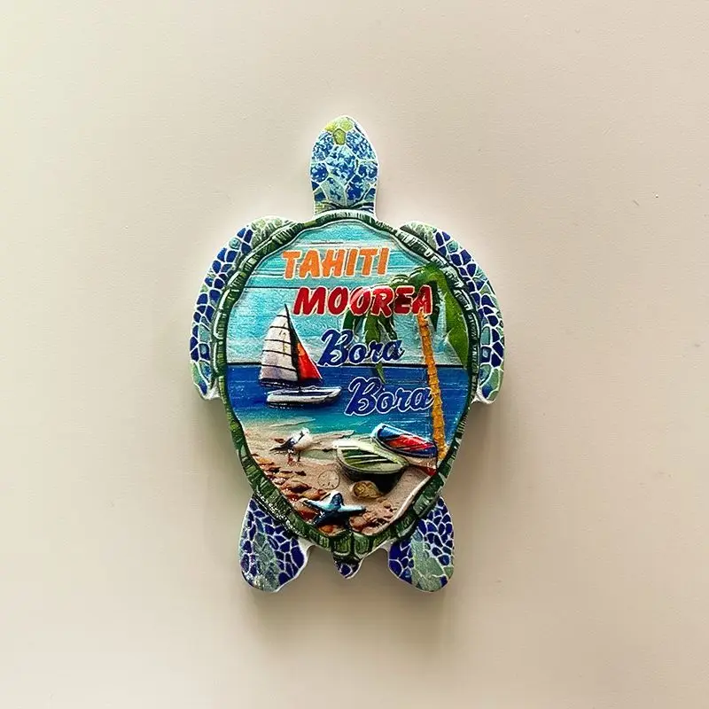 3D магнит из Таити, магниты для холодильника, резина, симпатичные украшения для дома