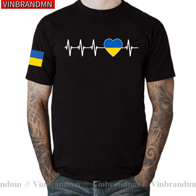 Ukrainian Heartbeat T shirt I Love Ukraine Country Flag Heart Family T-Shirt Country Sporting UKR Ukrayina Tshirts Camisa hombre