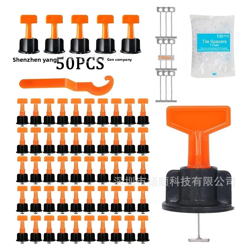 

251pcs Accessories Floor Leveling Tile Spacers Clips Leveling System Reusable Floor Gap Clips Ceramic Leveling System