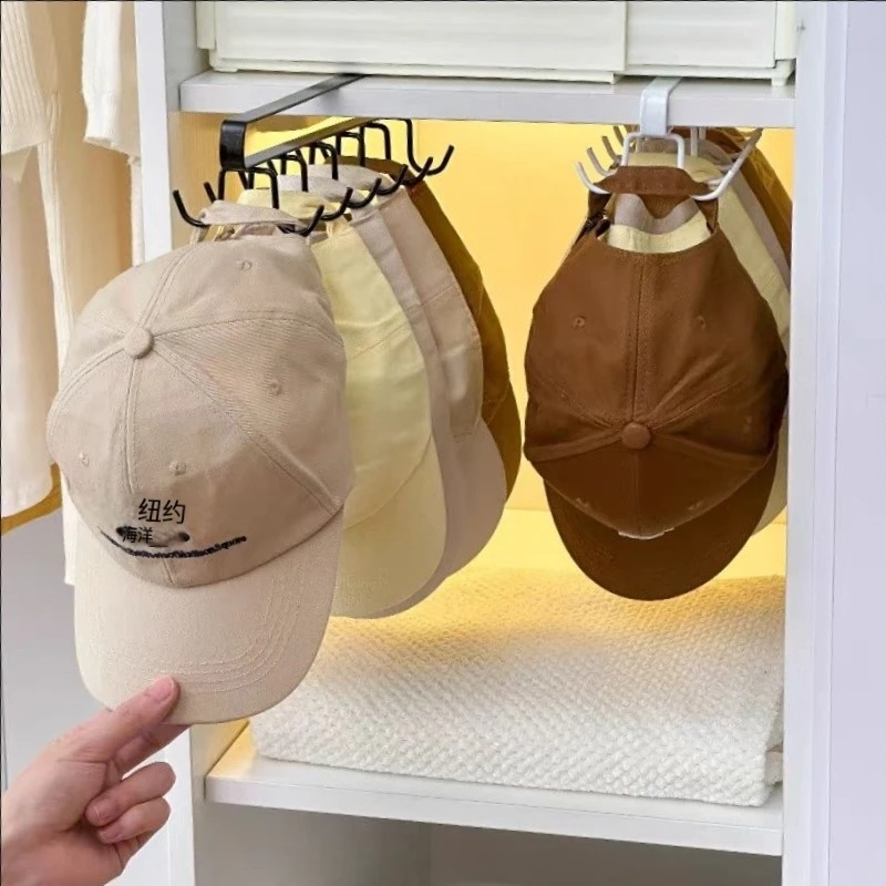 12 خطاف منظم المطبخ رف للأكواب والأواني والقبعات صف مزدوج لا مثقاب فوق الباب خطافات متينة لتجفيف الحديد منظم القبعة