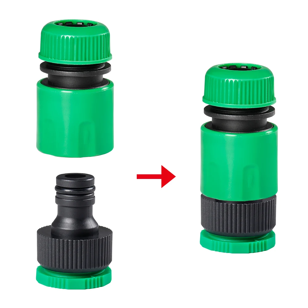 Garden Watering Hose ABS Quick Connector 1/2” End Double Male Hose Coupling Joint Adapter Extender Set For Hose Pipe Tube