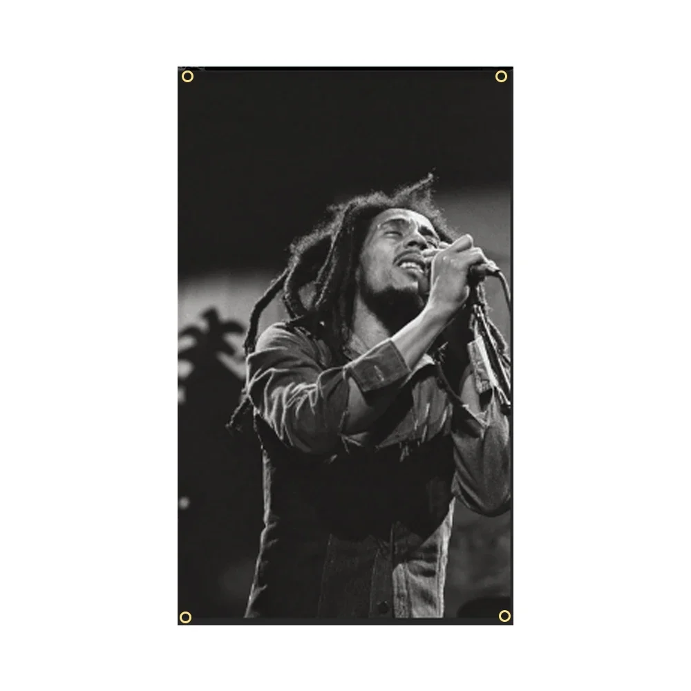 3x5Fts Bob Marley Banner Music Rock Band Reggae Jamaica Home Decoration Hanging flag 4 Gromments in Corners