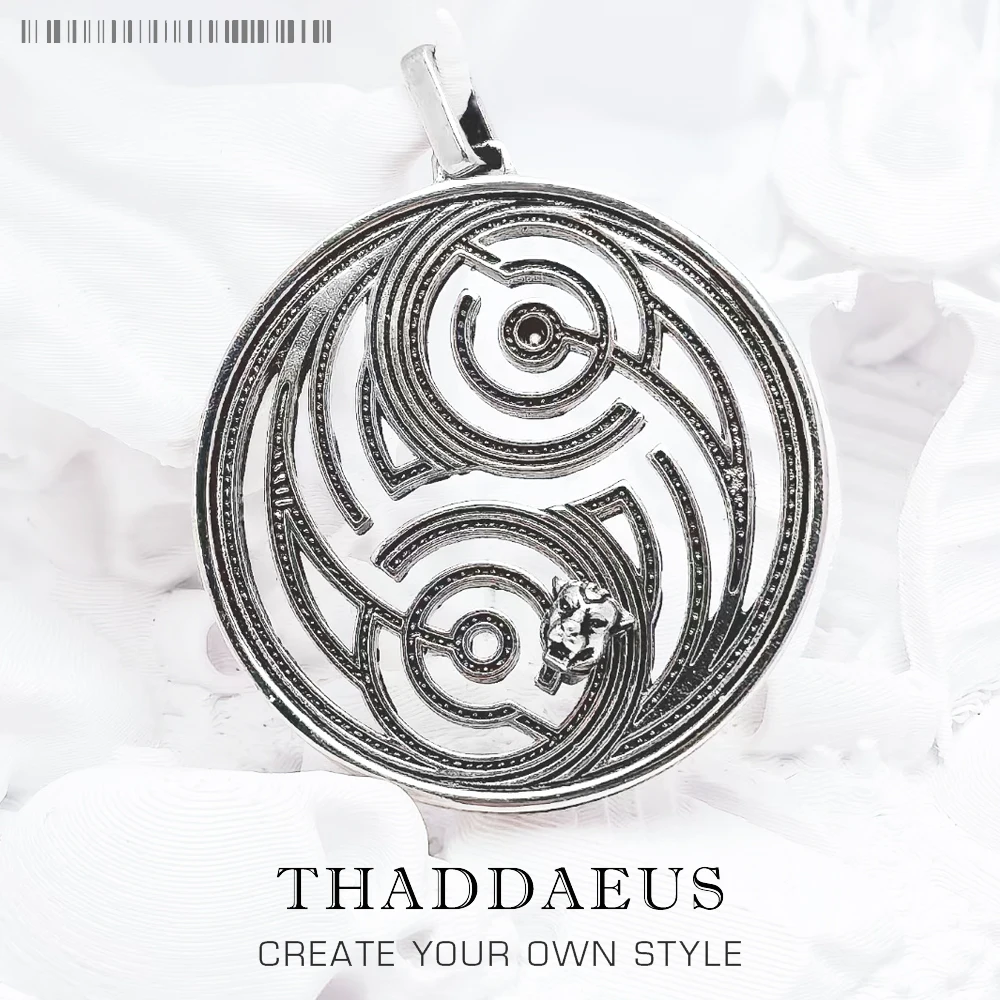 

Круглый кулон с пантерой, лабиринтом, новые ювелирные изделия, аксессуары для бижутерии, стерлинговое серебро 925 пробы, винтажный подарок для женщин и мужчин