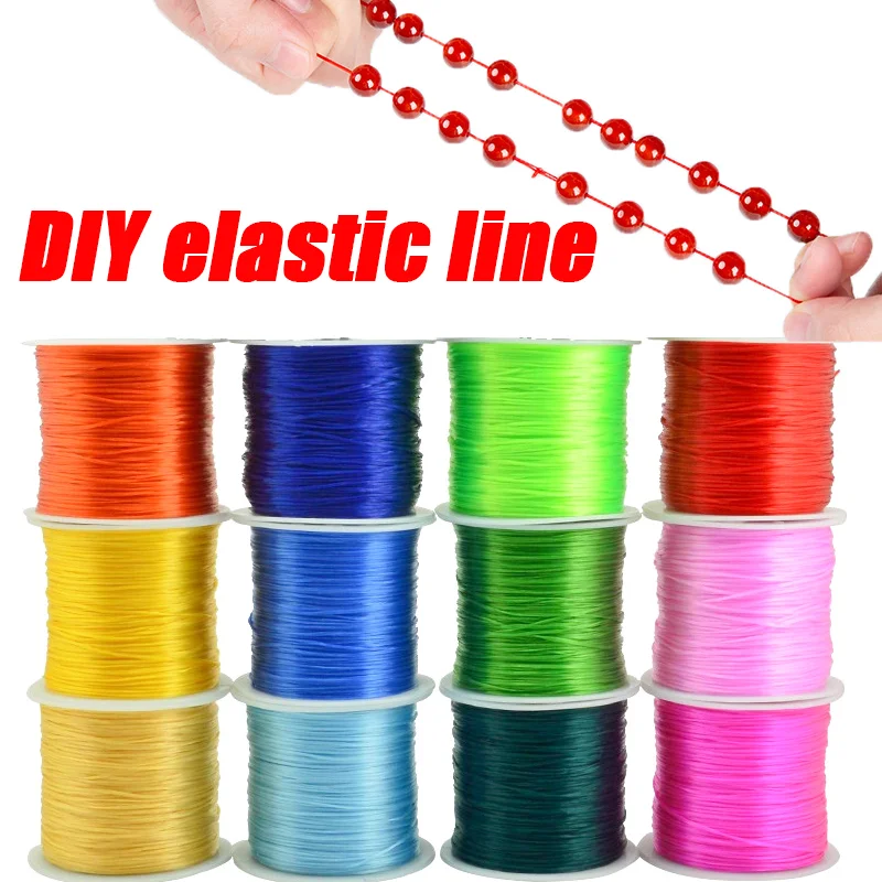 10m/roll Beading Cord Bracelets Stretch String Colorful DIY Elastic Line for Necklace Jewelry Making Cords Line Accessories 1mm