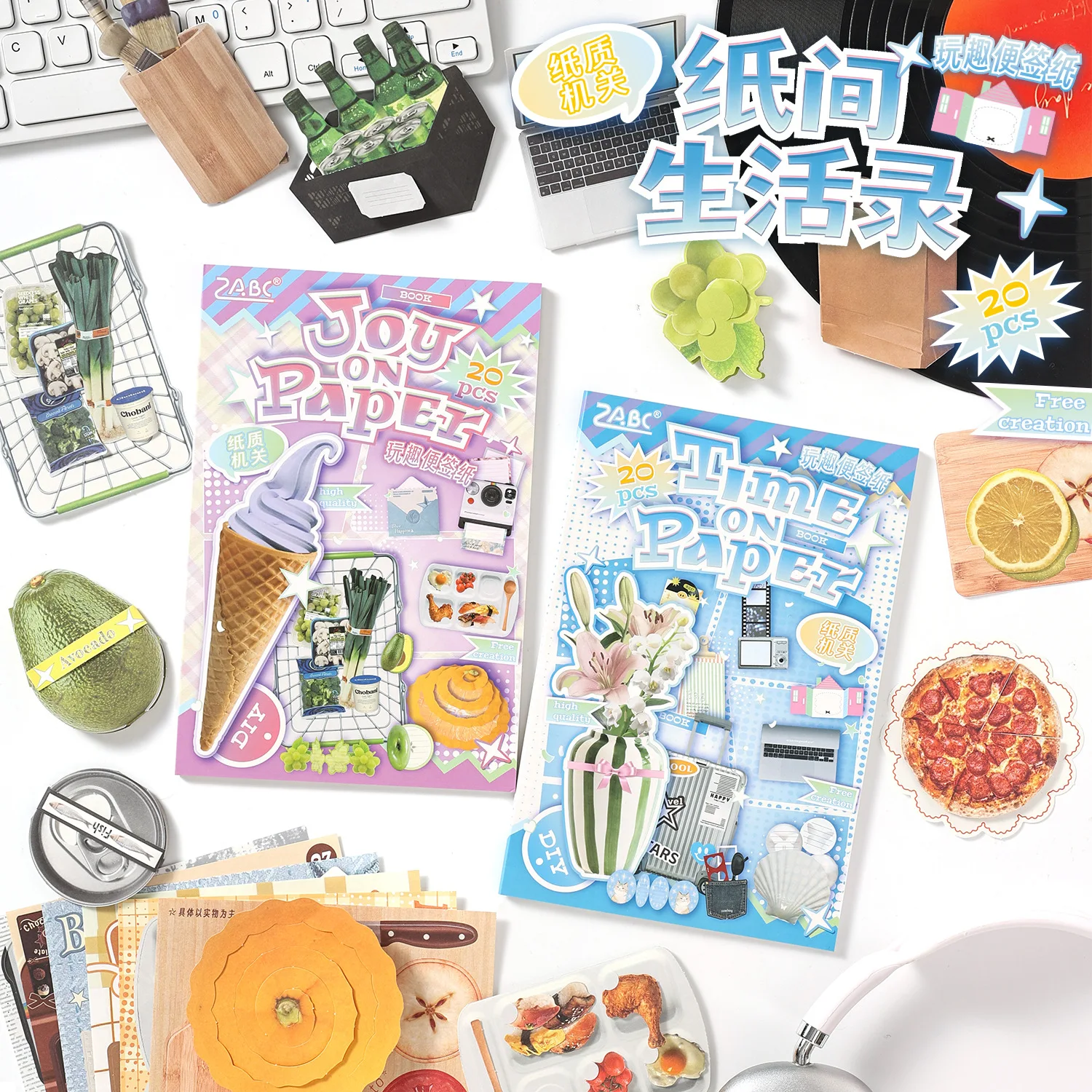 20pcs/pack Korean Material Package Handbook Combo Kit DIY Junk Journal Collage Photo Album Decorative Collage Background Paper