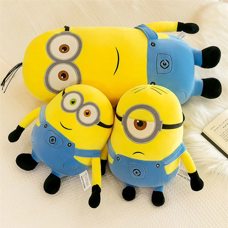 Minions Plushie Toys Bob Kevin Cartoon Movie Figures Soft Filled Dolls Plush Pillows Home Decor Kids Birthday Gift Holiday