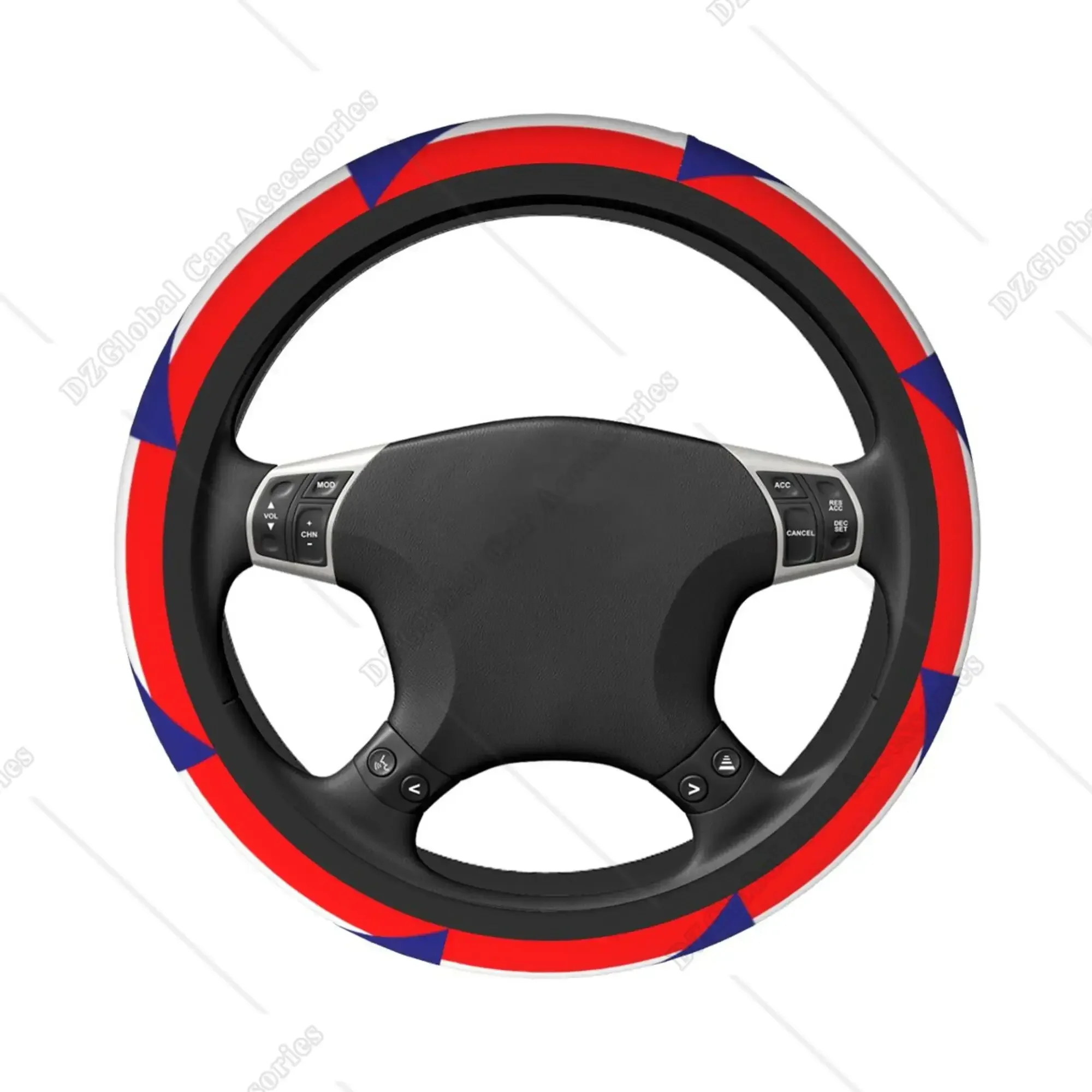 Flag of Puerto Rico Steering Wheel Covers Anti Slip Elasticity Car Accessories Steering Wheel Protector Universal 15 Inch