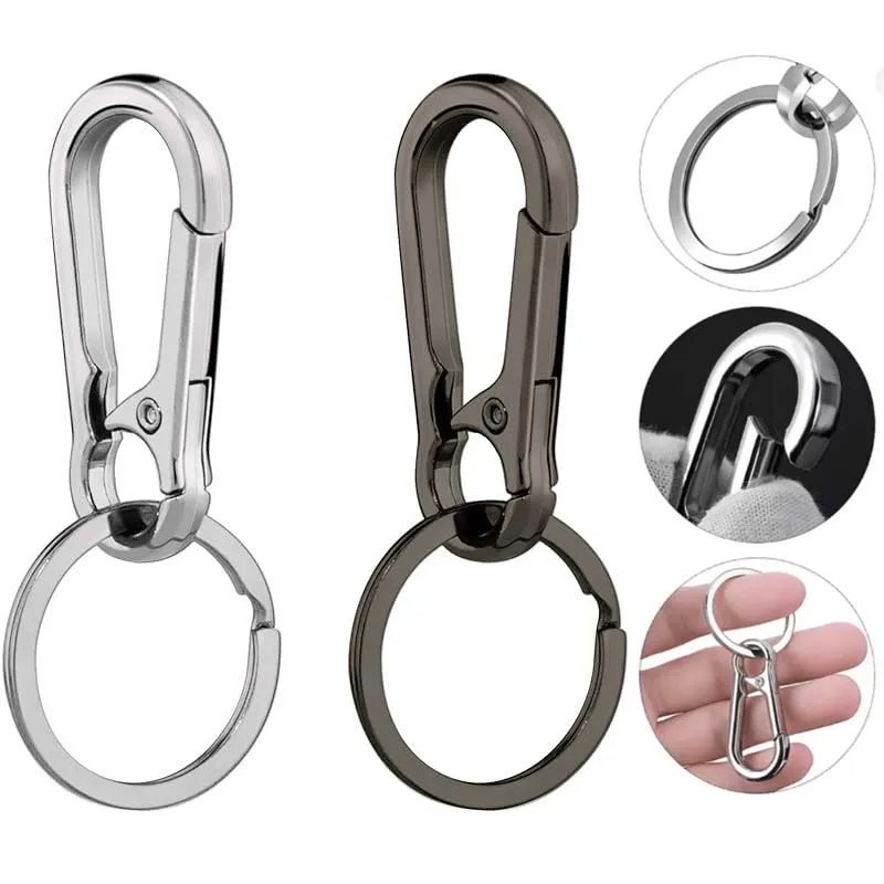 4er-Set Karabiner-Schlüsselanhänger aus Metall – Schlüsselring, Schlüsselhalter, Haken-Organizer für Autoschlüssel-Finder