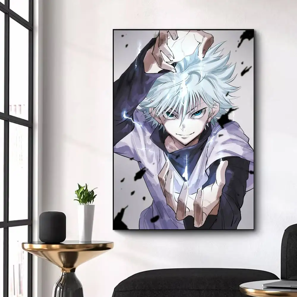 Killua Zoldyck Poster Waterproof Wall Art Sticker For Bar Living Room Vintage Decor High Quality Print Gift