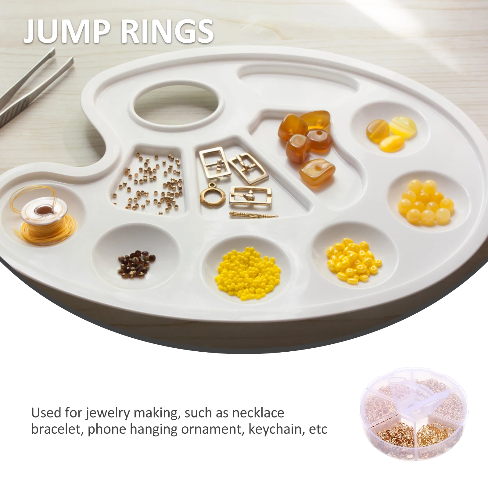 

1390pcs Diy Jump Rings Jewelry Making Supplies Open Rings For Necklace Bracelet Charms Handicraft Durable Handmade Craft