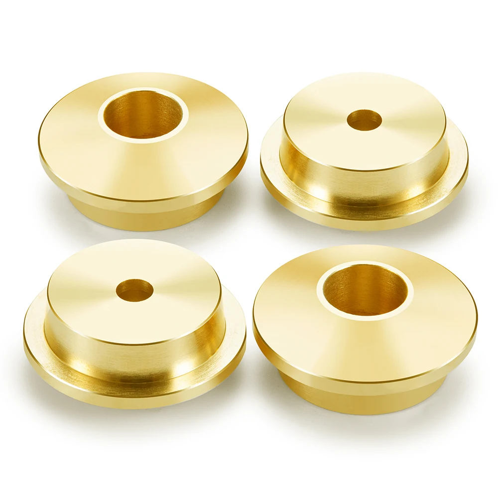 YEAHRUN 4Pcs Brass Spring Retainer Shock Cups for Axial SCX6 AXI05000 JEEP Wrangler 1/6 RC Crawler Car Truck Model Upgrade Parts