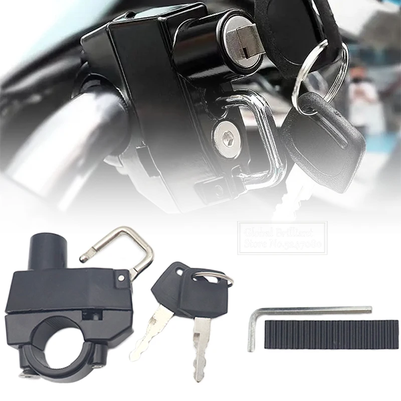 

Замок для мотоциклетного шлема, передняя пряжка для мотоцикла, двойной одиночный крючок, крепление на руль, противоугонный замок для шлема, нержавеющий замок