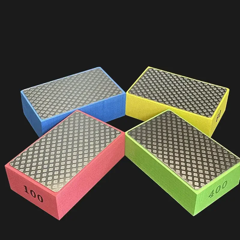 60/100/200/400 # Diamant-Handpolierpads für Fliesen und Glas, Schleifblock, Schleifscheibe für Stein, Polierwerkzeug – Detail 6