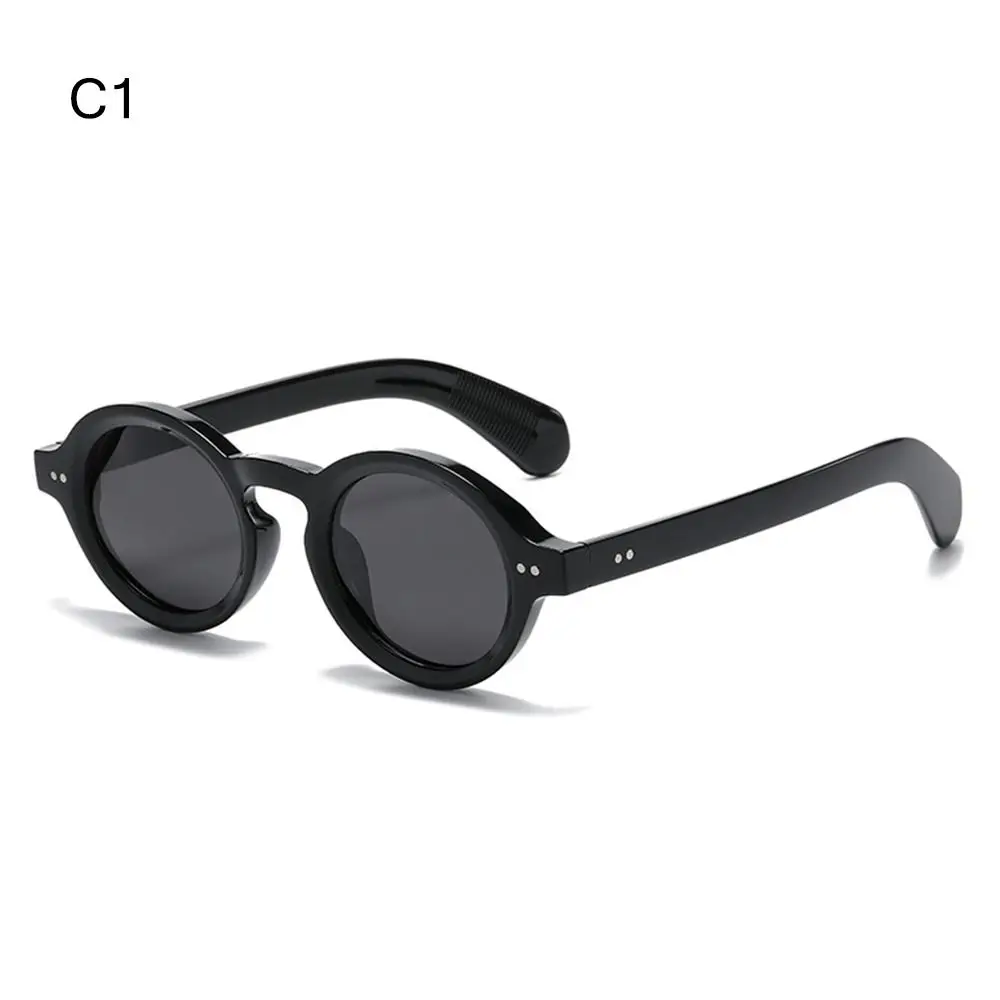 

New Retro Round Frame Sunglasses Trendy Fashion Rivets Sun Glasses Vintage UV400 Y2K Glasses for Women & Men