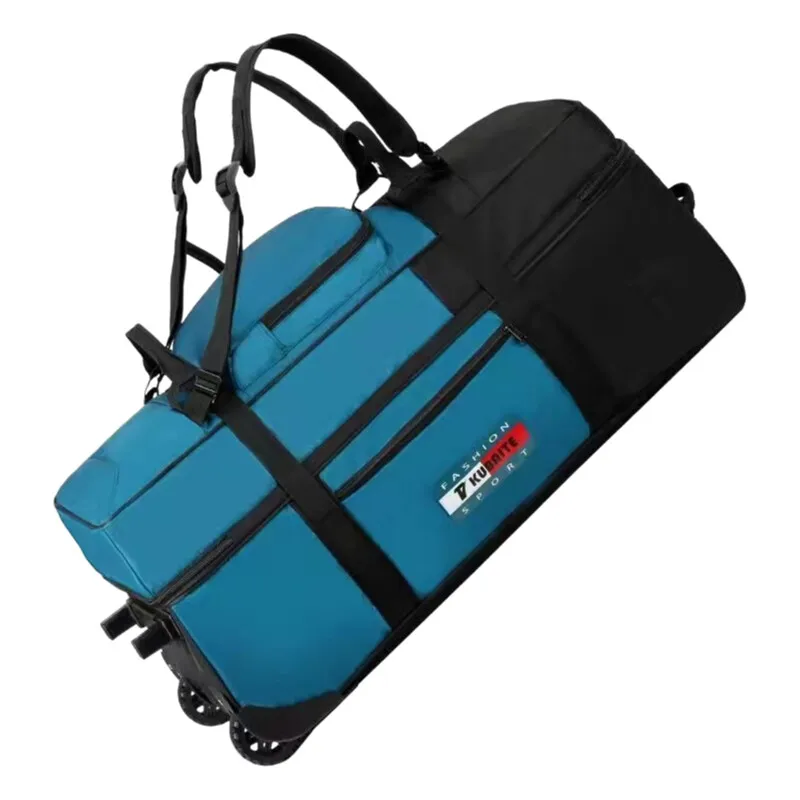 XX-Large Capacity Trolley Backpack Suitcase - Foldable Durable Travel Carry on Luggage Bag for Men Women, Moving, Camping