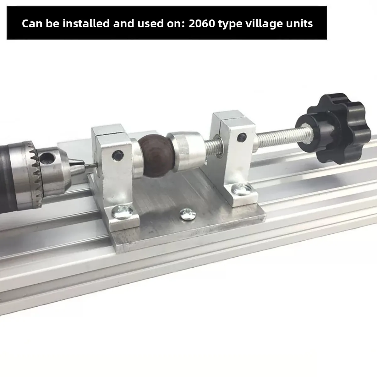Mini Lathe Drilling Tailstock for Round & Barrel Bead Drilling, Fits 2060 Aluminum Profile