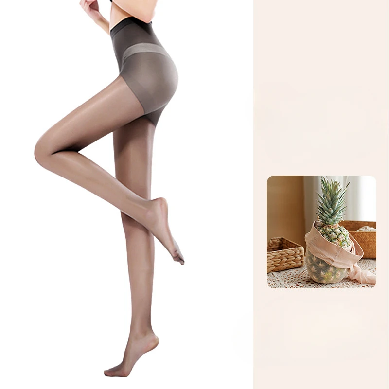 Kaus Kaki Nanas Ultra Tipis Musim Panas Wanita Pantyhose Ajaib Kaki Telanjang Pantyhose Hitam Pantyhose Sutra Anti Kait