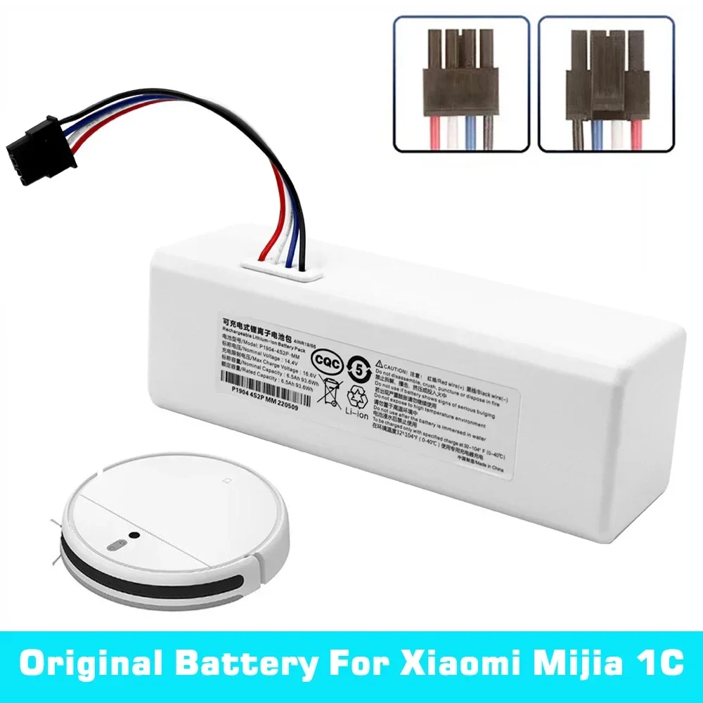 

NEW 14.4V 12800mah P1904-4S1P-MM Battery For Xiaomi Mijia 1C STYTJ01ZHM Robot Vacuum Mop Cleaner Accessories Parts