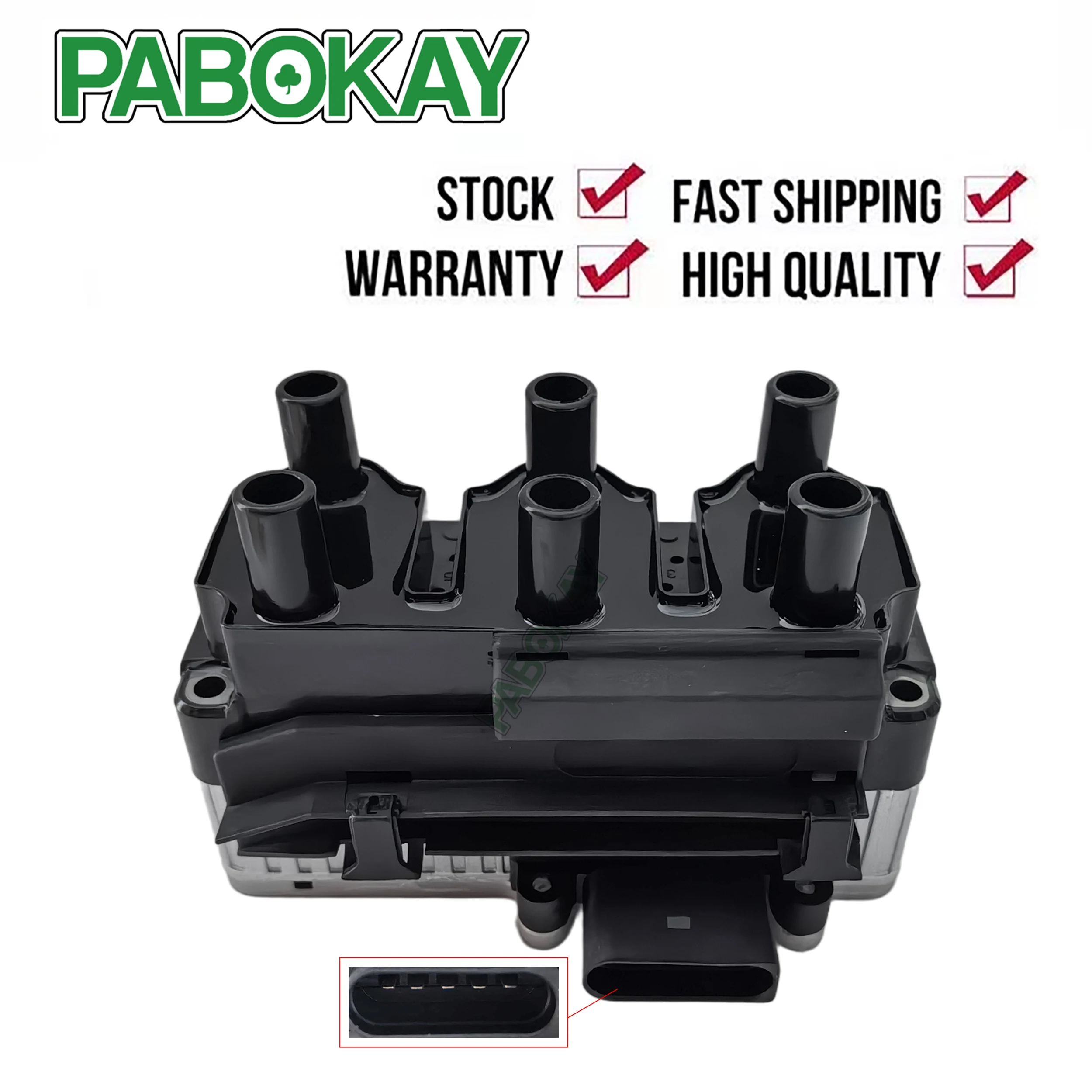 

UF338 021905106B 021905106C 0040102013 ZSE013 20133 GN10469 DMB921 For Volkswagen Golf Jetta V6 2.8L Golf Ignition Coil