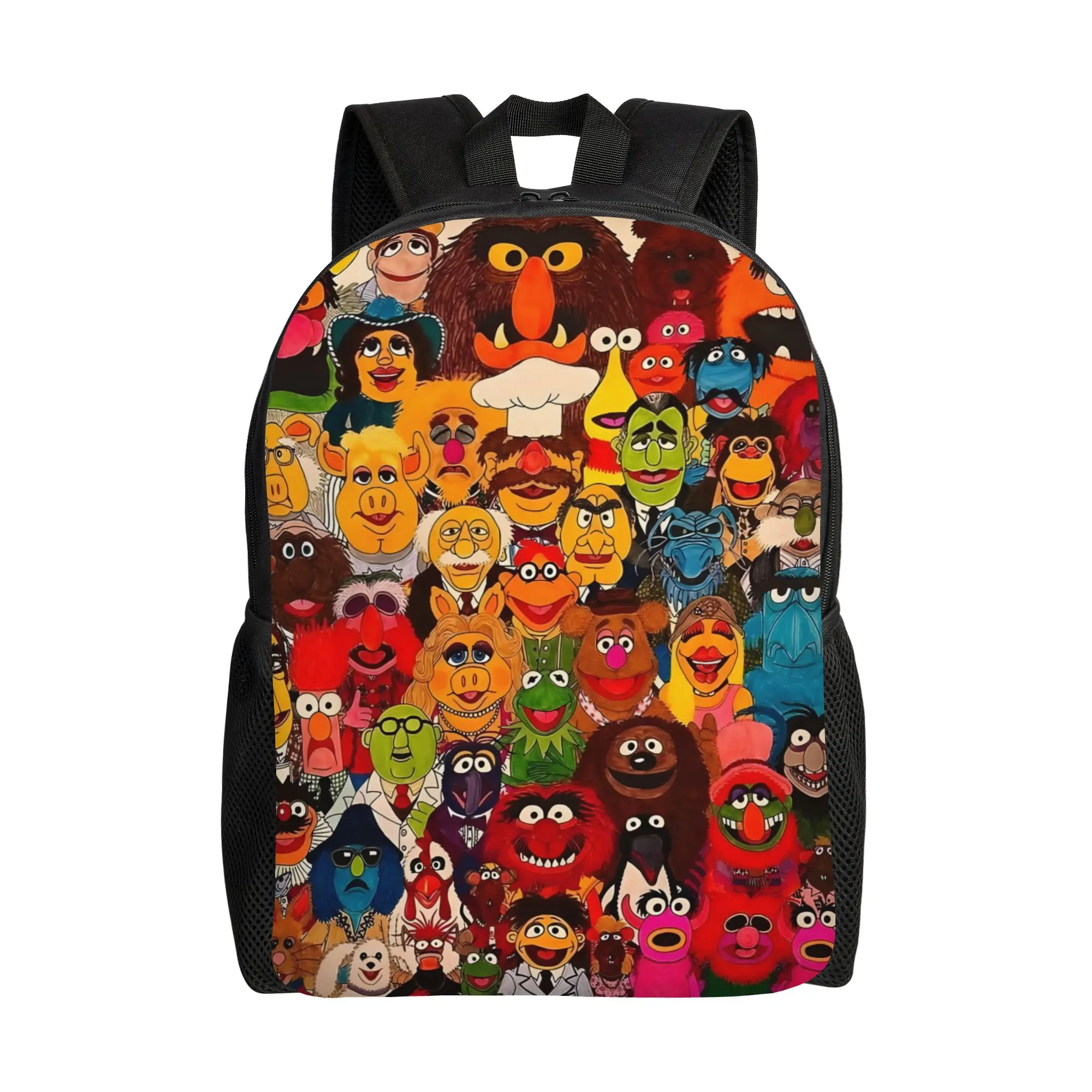 

Сумка для ноутбука Disney Group Photo, ретро-рюкзак для шоу Muppet, новый, можно стирать, для начала нового учебного года