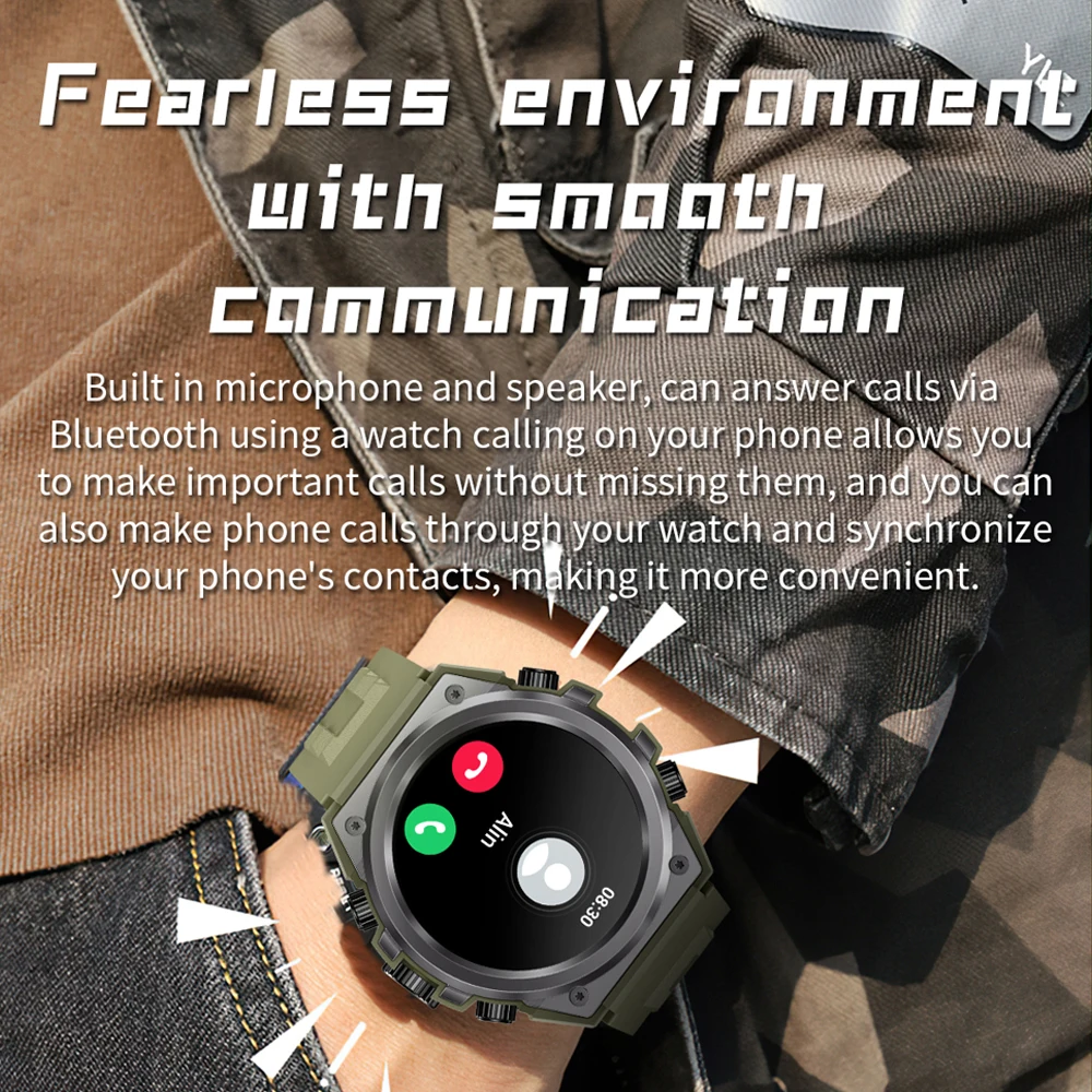 Smart Watch 1.46 Inch Bluetooth Call Smart Watch Sports Fitness Tracking Watch IP68 Waterproof Multi-Sport Mode Smart Watch