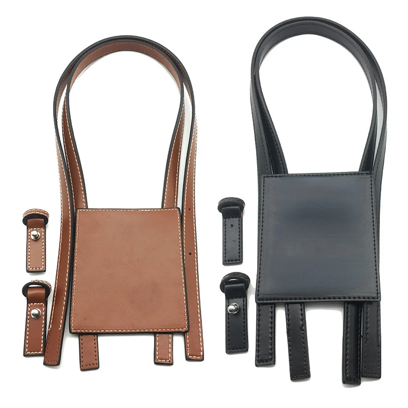 hand-woven Luojia straw bag hand bill shoulder cotton straw bag artificial leather material bag accessories handles and label