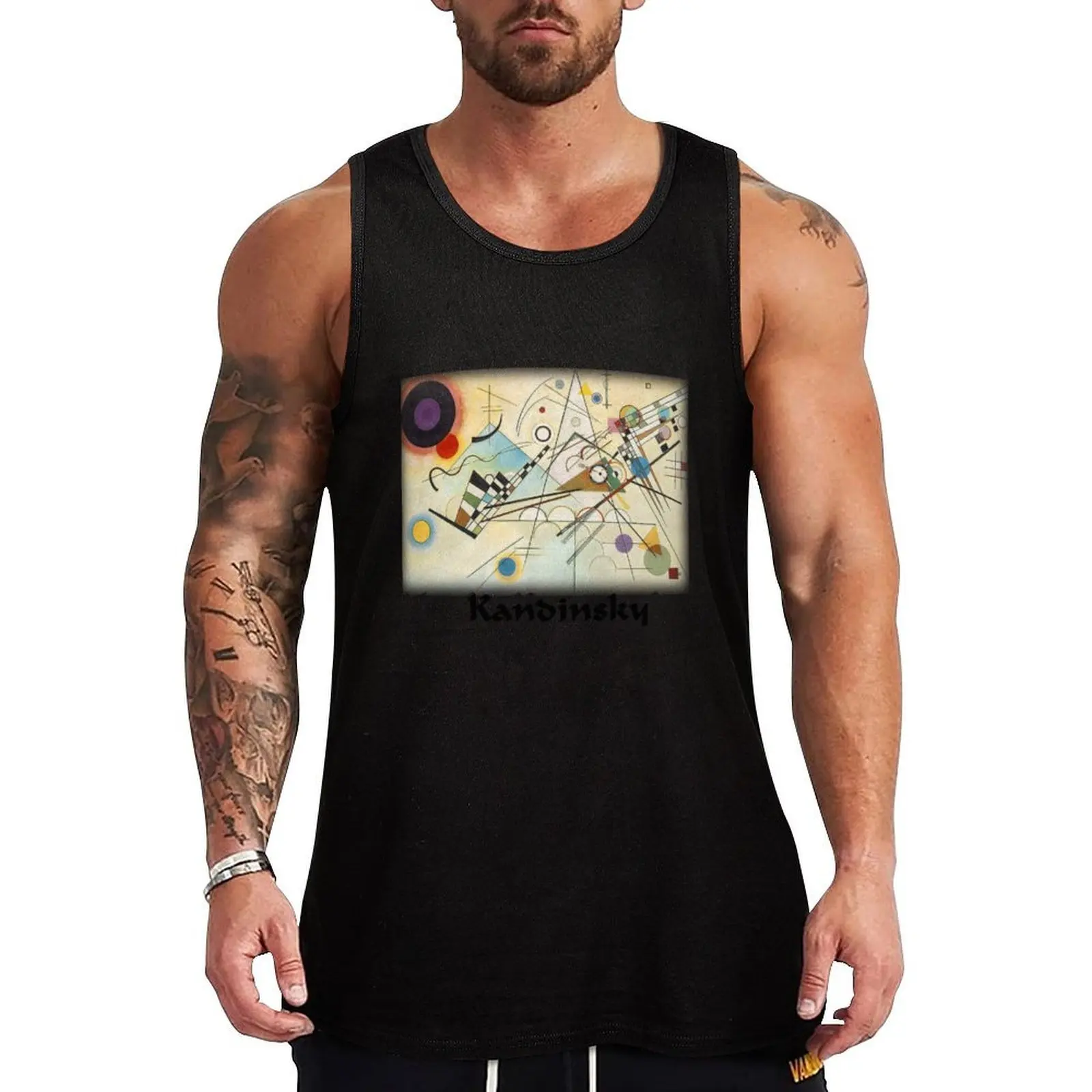 

Kandinsky - Composition No. 8 Tank Top T-shirt men Men's summer clothes 2025 Men gym sportswear