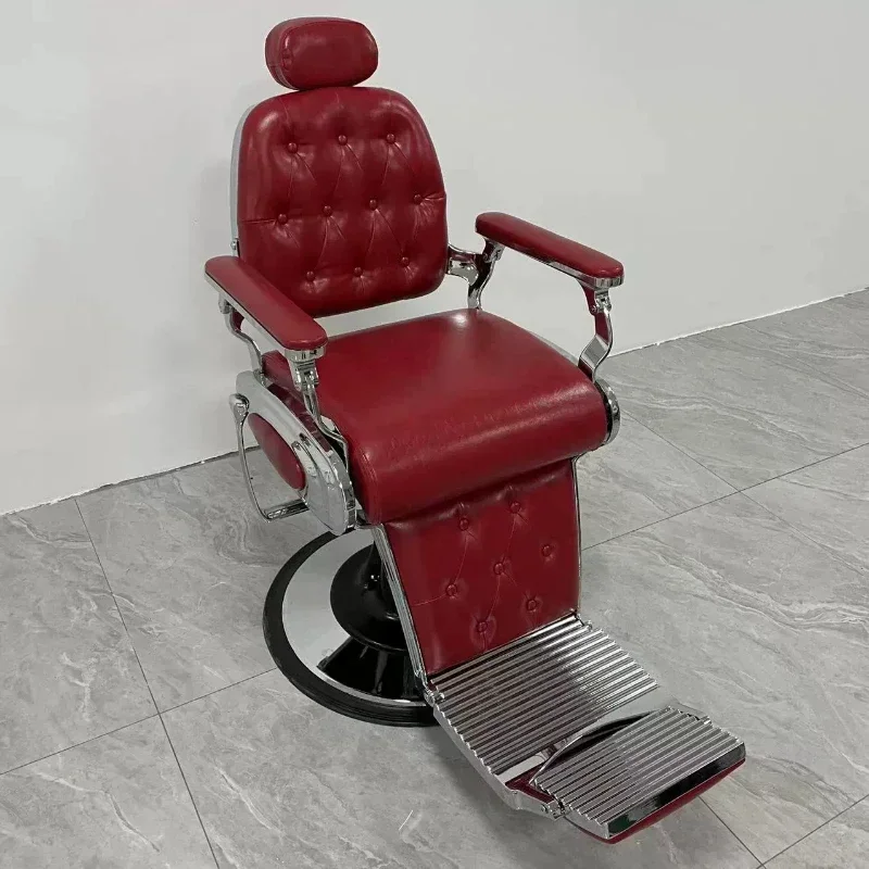 

Beautiful Beautician Swivel Barber Chair Golden Luxury Auxiliary Reclining Lounge Barber Chair Eyelash Silla Giratoria Furniture