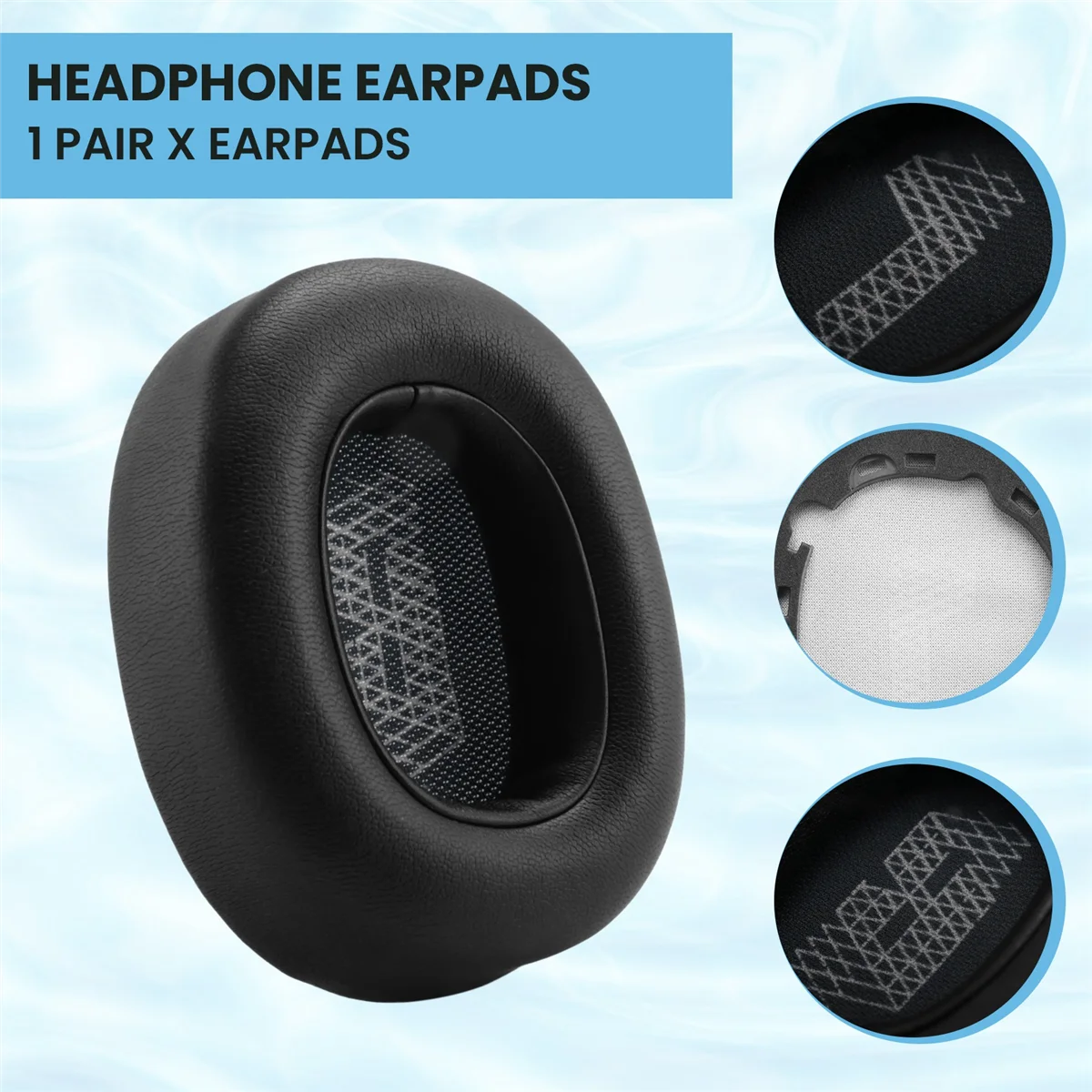 New!! Ear Cushion Memory Foam Ear Pads Replacement Compatible with JBL E65 E65BTNC / Duet NC / Live 650BTNC Live 660 BTNC