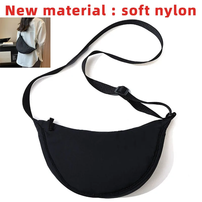 IMYOK Einfarbige Schultertasche für Damen aus Nylon 9