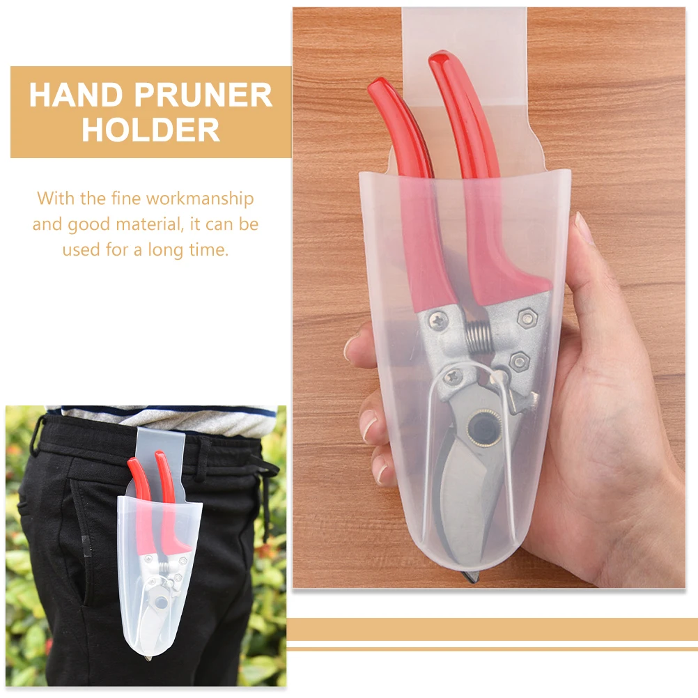 

4pcs Garden Pruner Box Waist Storage Bag Transparent Shears Holder Gardening Tool Container Scissors Pouch Portable Pliers Case