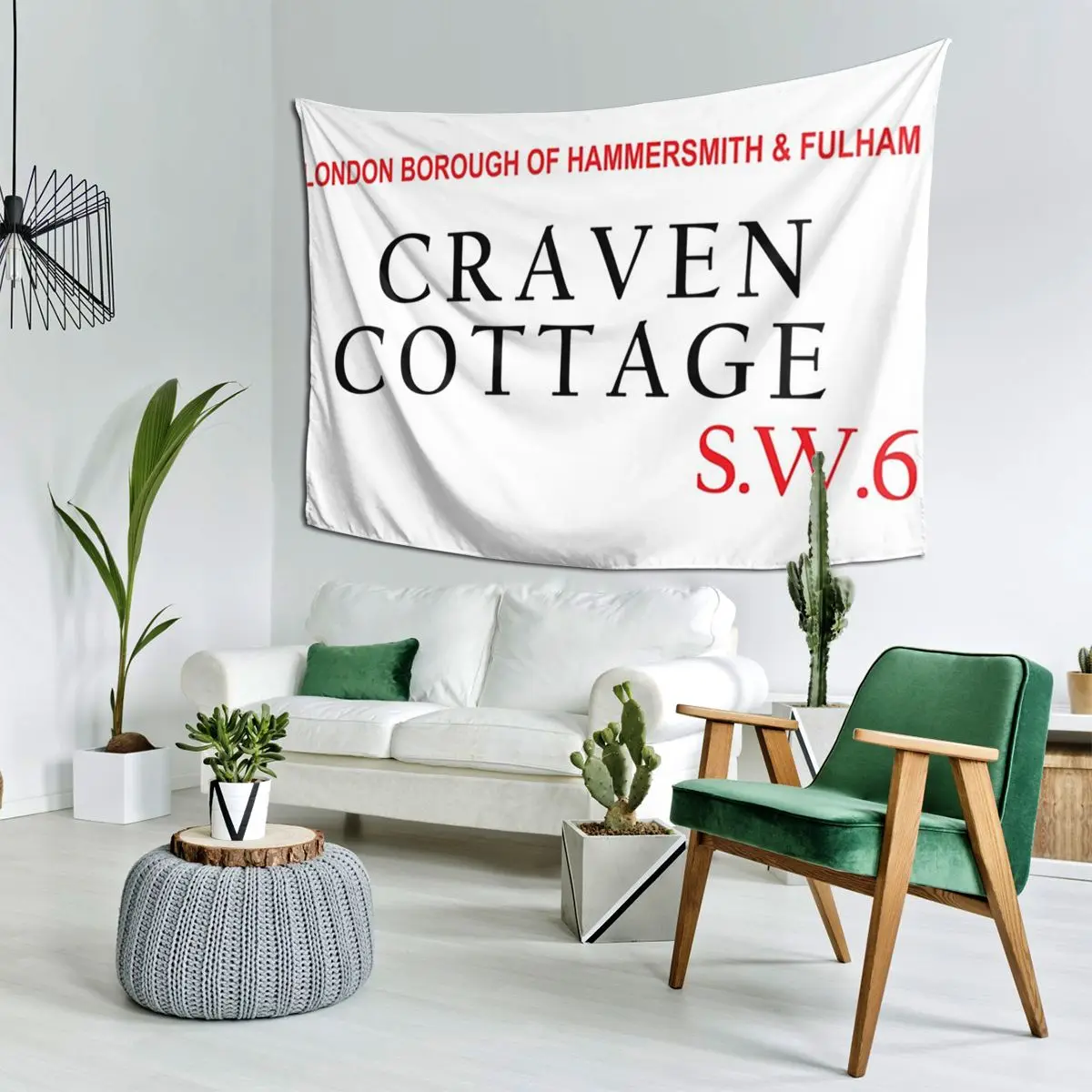 

Легкий гобелен с капюшоном Craven Cottage Fulham Sw6, настенный гобелен, эстетическое украшение для дома, гобелены для комнаты в общежитии