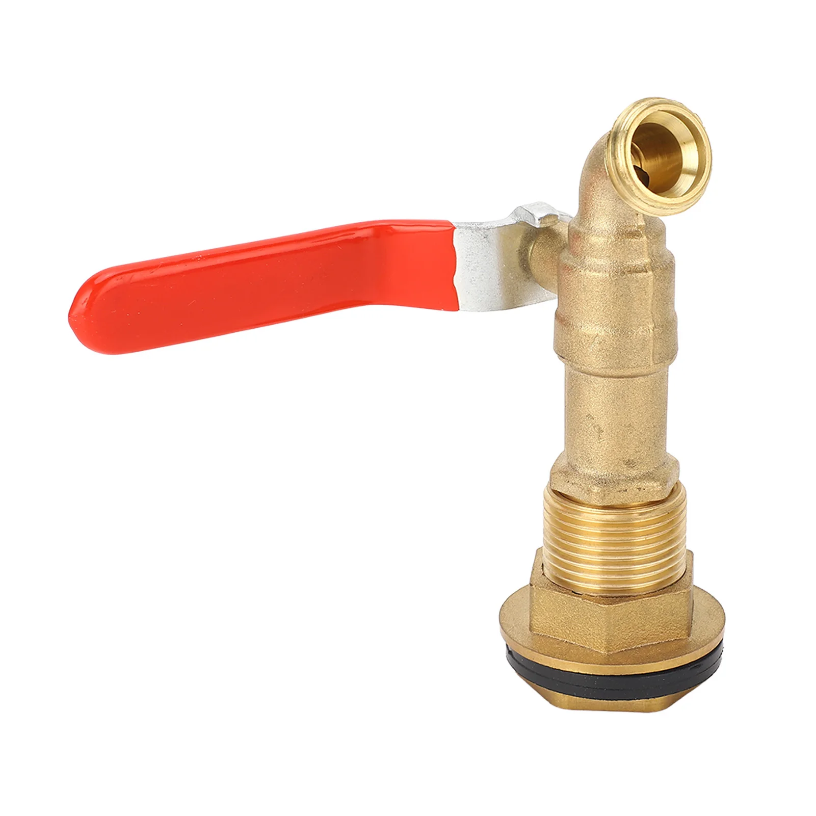 ก๊อกน้ำทองเหลืองขนาด 1/2 นิ้ว แบบลูกปืนแข็งหมุน 1/4 รอบ สำหรับถังน้ำฝน ถังเก็บน้ำ ถังอาบน้ำ อ่างอาบน้ำ สระว่ายน้ำ