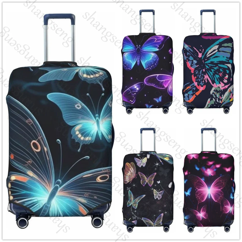 Watercolor butterfly Thicken Luggage Cover Elasticity Trolley dust cover Suitcase Protection Cover Suitcase Case Accessories