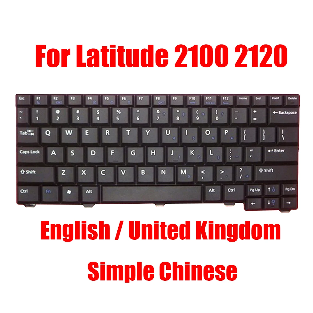 

US/US/Chinese Laptop Keyboard For DELL For Latitude 2100 2120 0T364R T364R 0T352R T352R AEZM1C00020 AEQG2STC021 ZM1 Black New