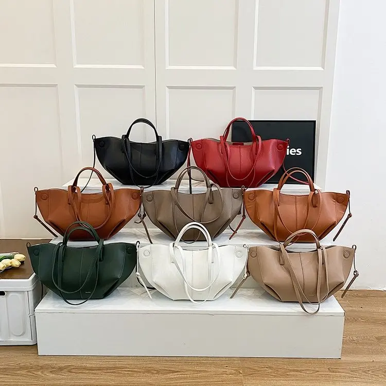 

Повседневная простая элегантная кожаная сумка для подгузников для женщин, большая вместительная текстурированная оригинальная ретро-сумка-шоппер