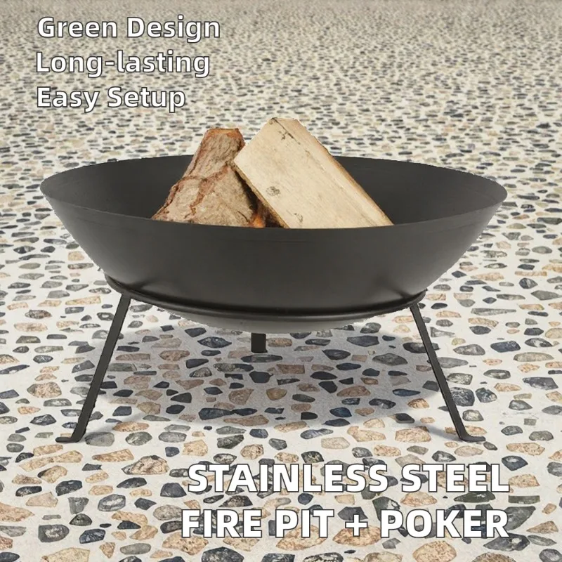 Portable Garden Firepit Custom Iron Metal Camping Charcoal Barbecue Grills Stove Oven Fire Burner Pot Bowl