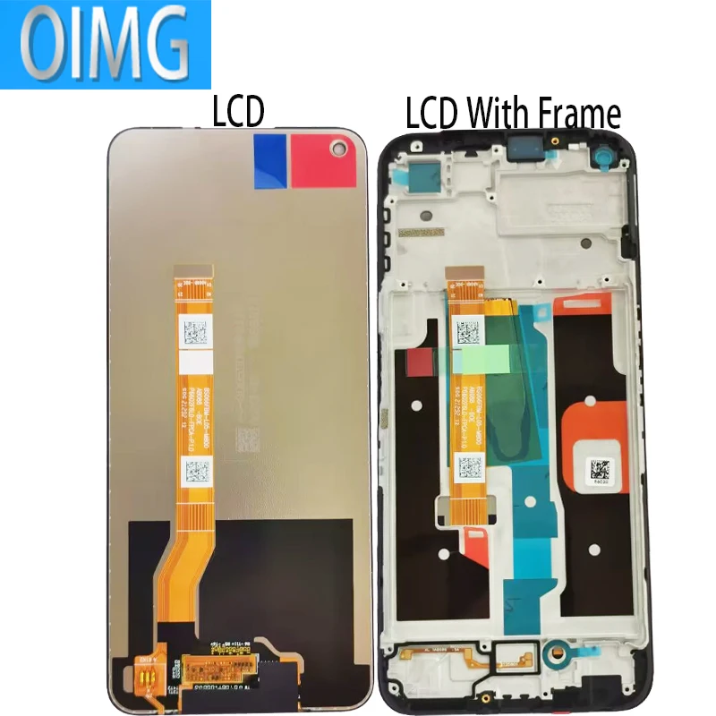 Écran LCD d\'origine avec cadre pour Realme Narzo 50, modèles d\'écran tactile, pièces de rechange de Hébergements eur de panneau, RMX3286, 6.6 pouces