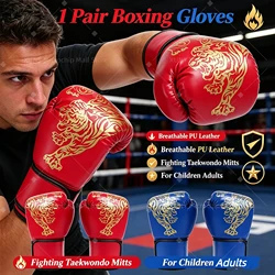 1Pair Boxing Gloves Breathable Kickboxing Gloves Comfortable Professional Boxing Gloves Punching Training Gloves for all