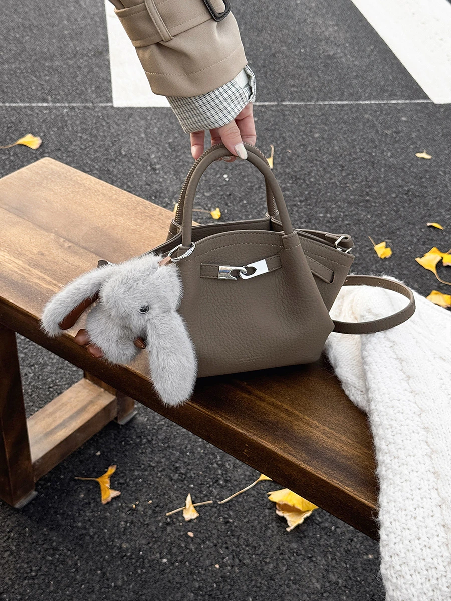 

2025 Bags For Women Fashion Versatile Single Shoulder Bag High-End Handbag Lychee Pattern Underarm Bucket Bag Crossbody Bag