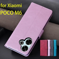 Wallet Flip Cover Leather Case for Xiaomi POCOPHONE POCO M6 4G 6.79