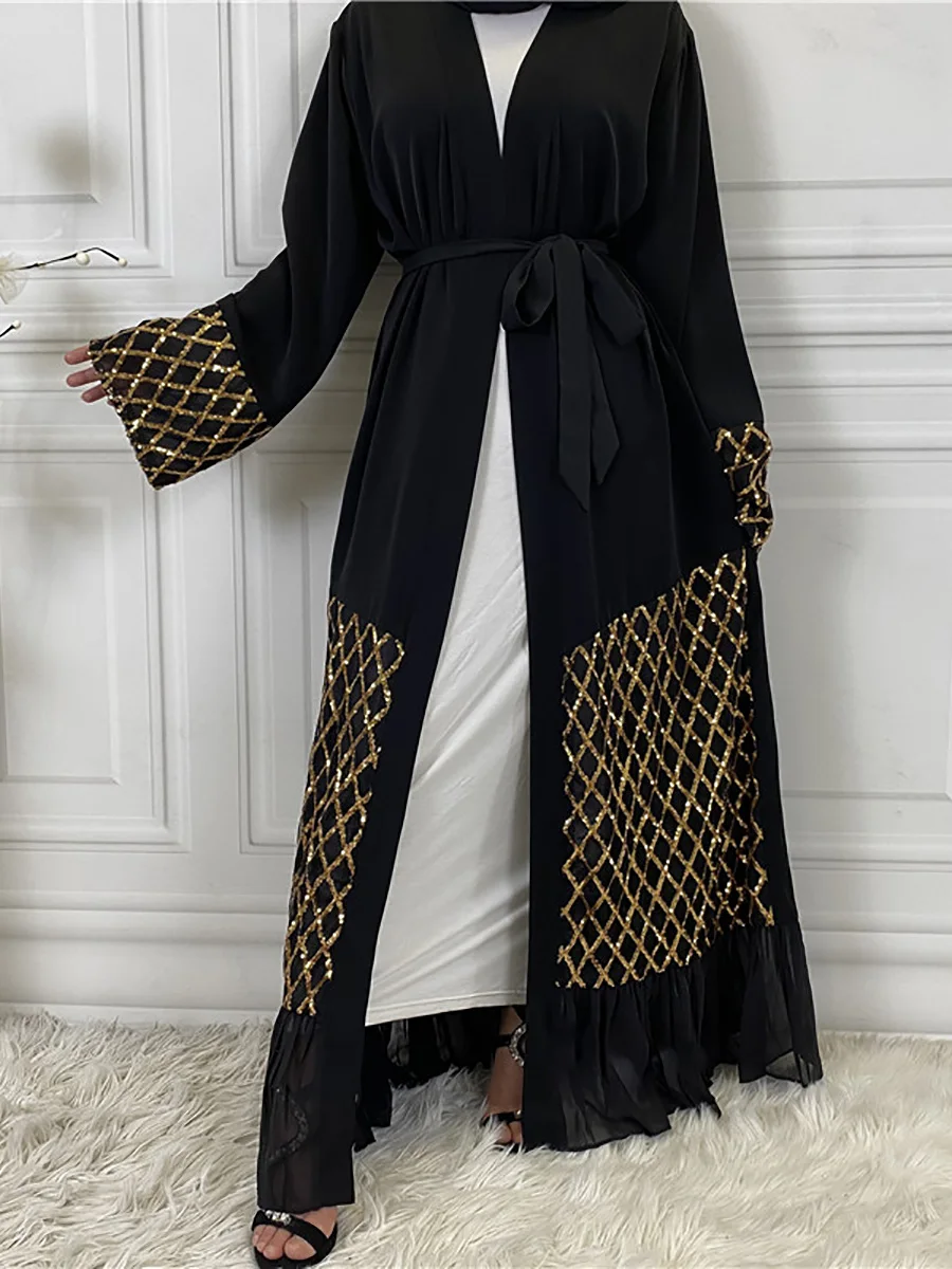 Modest Abaya Ramadan Dubai Robe Femme Musulmane Turkey Kaftan Islamic Clothing Muslim For Women Kimono Caftan Marocain Cardigan