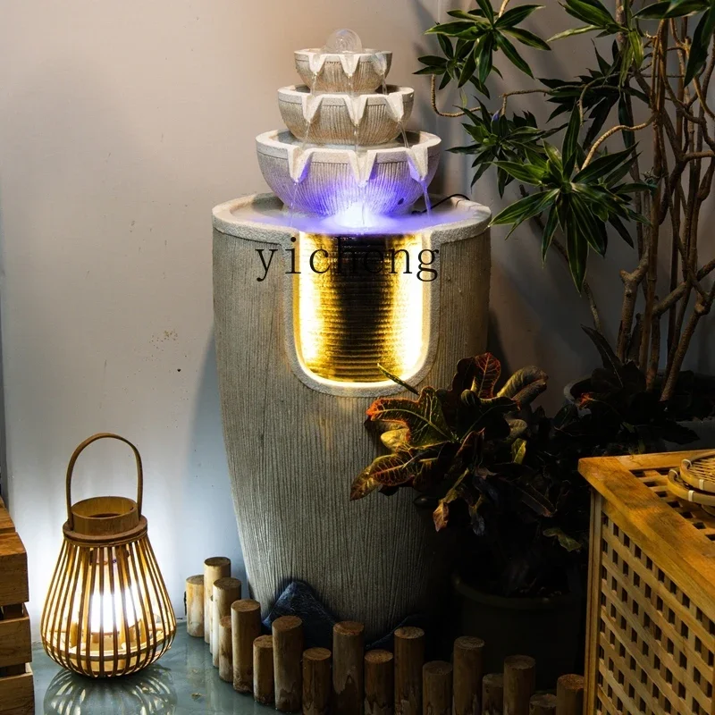 L14- Floor-Standing Flowing Water Ornament Circulating Fountain Decoration Wealth-Attracting Balcony Water Landscape