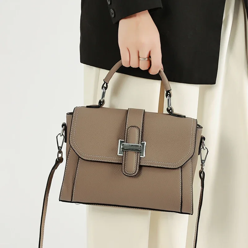 

High quality Cowhide Leather Women's Shoulder Bag Soft Small Envelope Crossbody Bag For Ladies Luxury Female Designer Wholesale