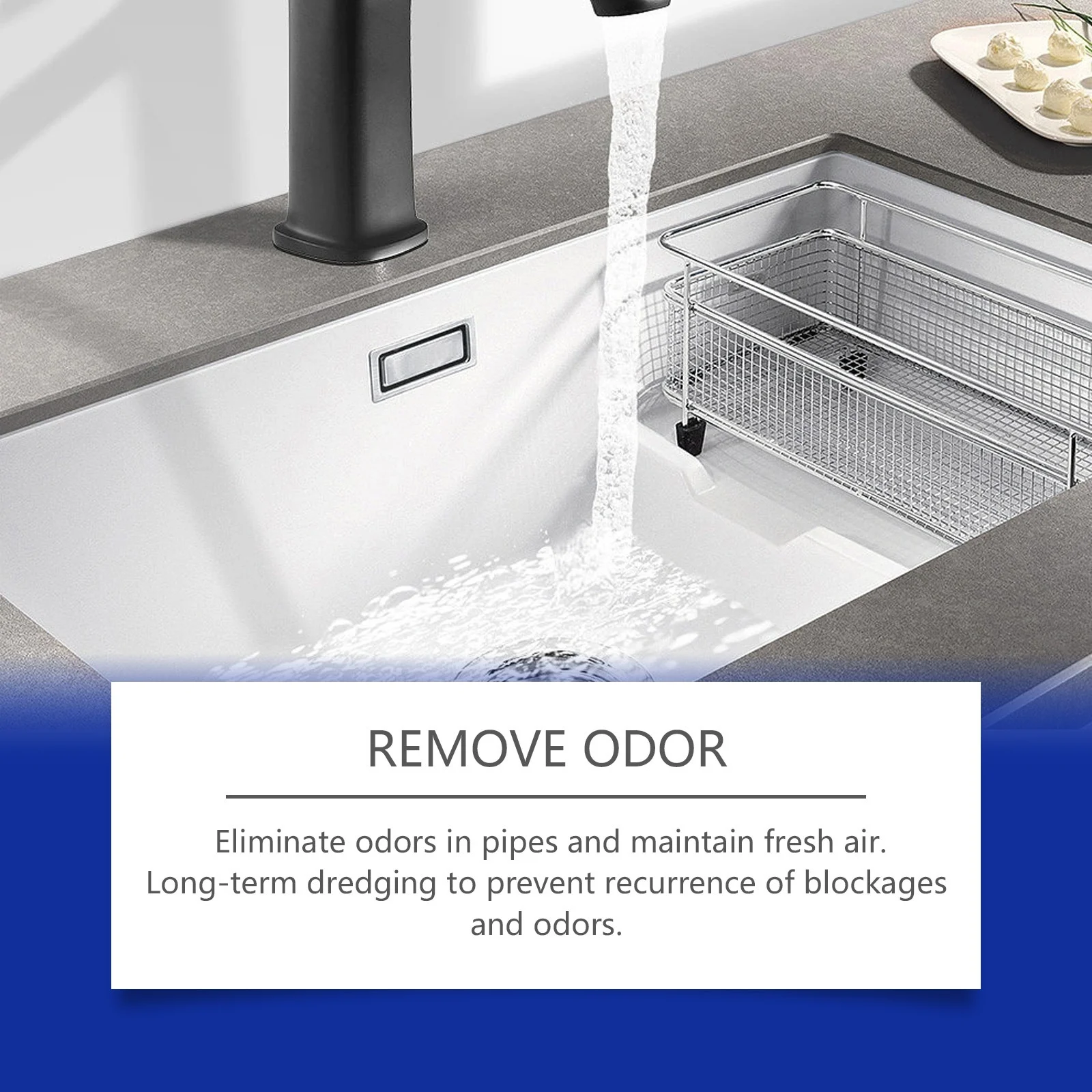 

Drain Cleaner Powder Strong Unclog Drain Pipe Dissolve Hair Grease Food Safe For Kitchen Sink Bathroom Toilet Cleaning Accessory