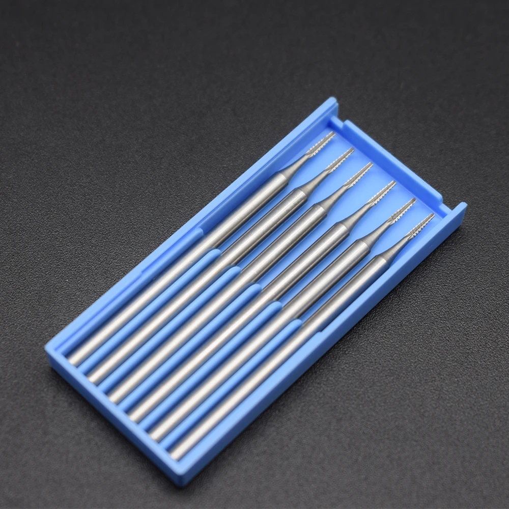 6PCS High Speed Tungsten Steel Burs Cone For Setting Gems Shank 2.35MM Jewellery Making Tools