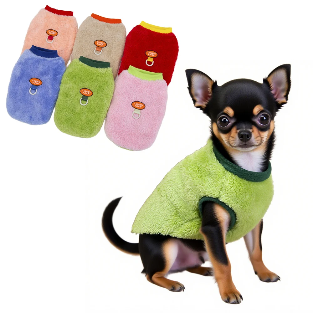 

Dog Clothes Winter Plush Hoodies Short Sleeve Costume For Dog O-Neck Small Dog Garment Pullover Puppy Sweatshirt Sweater